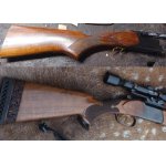 Kompletní přestavba, prodloužení a zdobení pažby Baikal IŽ94, foto před a po úpravě