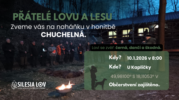 Naháňka - společný lov 10.1.2025 Chuchelná/Opavsko